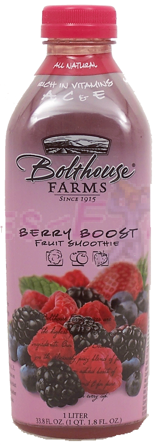 Bolthouse Farms&nbsp;&nbsp;berry boost fruit smoothie, all natural, 100% juice Full-Size Picture